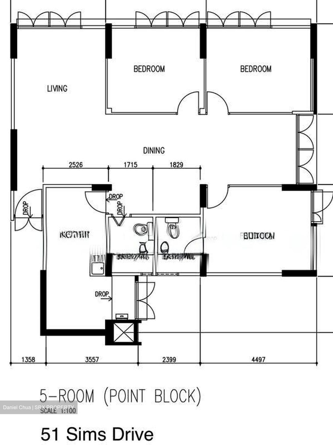 Blk 51 SIMS VISTA (Geylang), HDB 5 Rooms #545648861